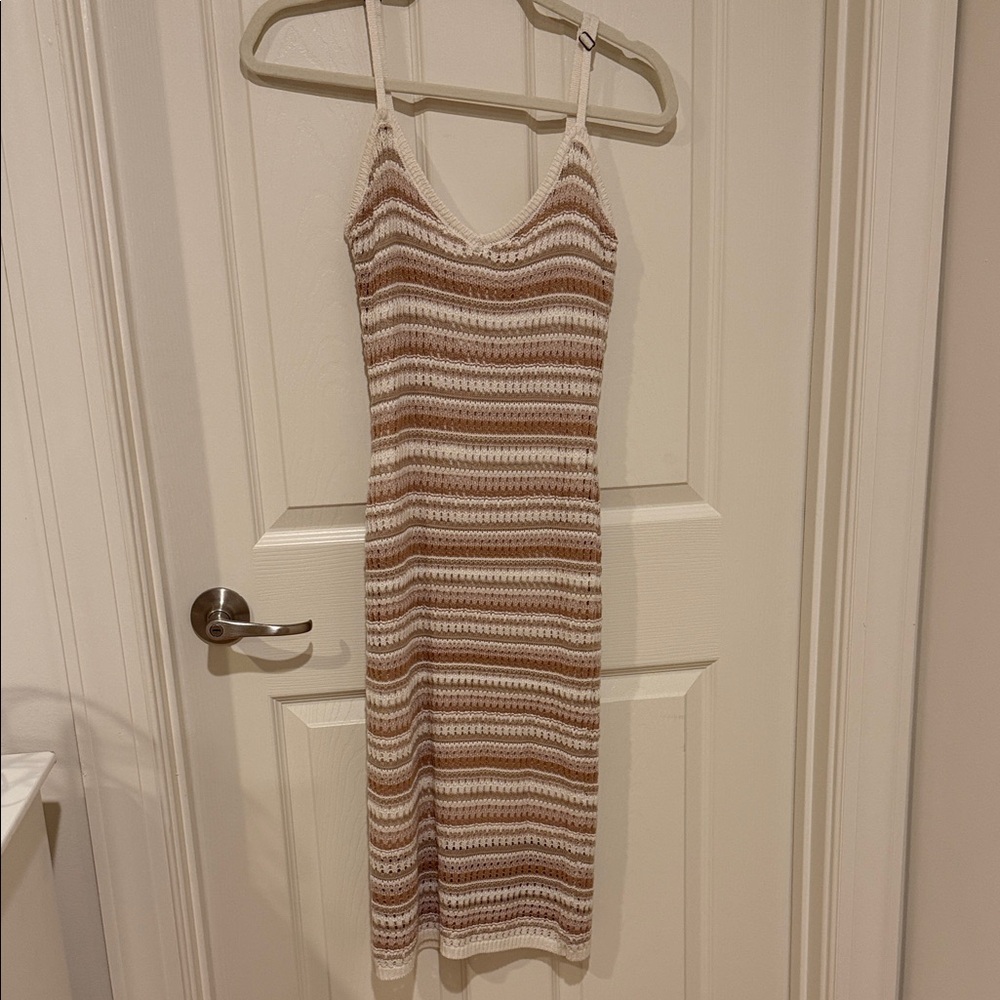 Olive + Oak Striped Knit Midi Dress